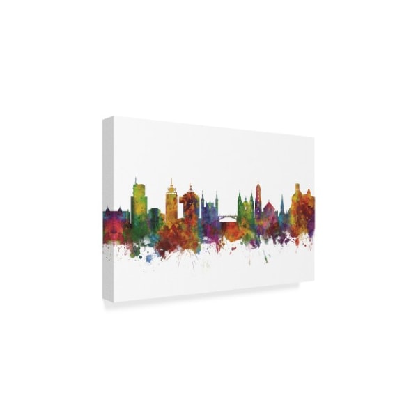 Michael Tompsett 'Ljubljana Slovenia Skyline Ii' Canvas Art,12x19